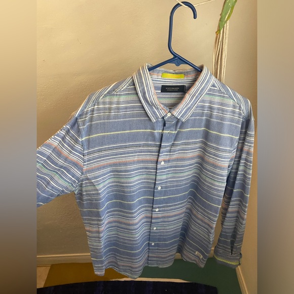 Scotch and Soda -Everyday Collection- BabyBlue Button Up-XL - Picture 1 of 6